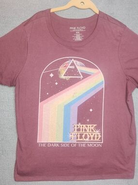 Pink Floyd Mauve Kids Short Sleeve Prism Rainbow Tee